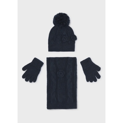 Set čiapka s 3D kvetinovým motívom šál a rukavice Mayoral 1610303097