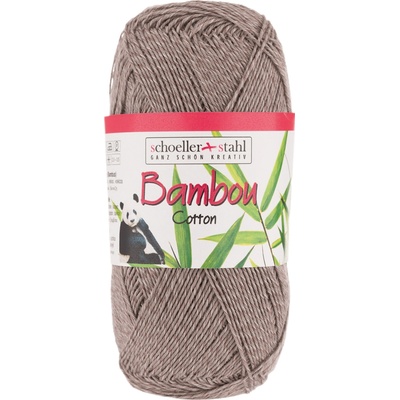 Schoeller+Stahl BAMBOU COTTON - 40% viskóza, 30% bavlna, 30% polyakryl - Ručně pletací příze Barva: 06- Taupe
