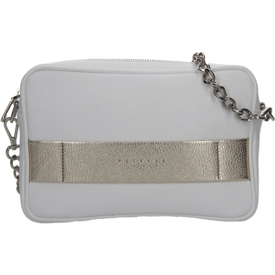 Trendy dámská kožená crossbody kabelka Facebag Ninals bílo-zlatá