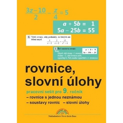 Rovnice, slovní úlohy pracovní sešit pro 9. ročník