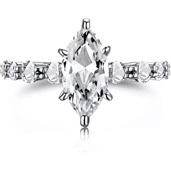 Silenti Jewelry Сребърен пръстен "Маркиз" - 10 - 62 мм (19.7мм диам. )