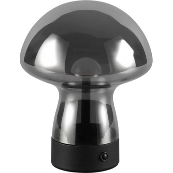 TRIO Сива LED настолна лампа със стъклен абажур (височина 18 cm) Dooley - Trio (R54981154)