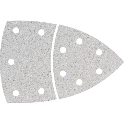 Wolfcraft 1127000 univerzálny brúsny papier na suchý zips, s otvormi Zrnitosť 80 Rohová miera 95 mm 10 ks