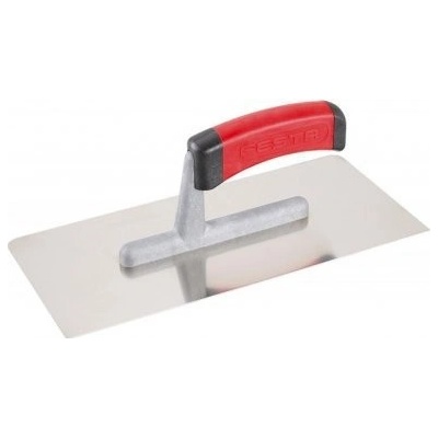 Hladítko rovné s oblými rohy, gumová rukojeť, nerez, FESTA 280 x 130 mm, balení 1 ks