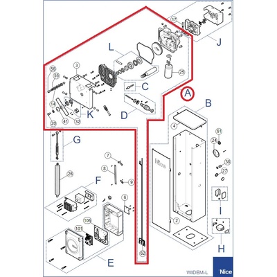 SPAMG247A00 (A) kit motoru s převodovkou pro závoru WIDEM