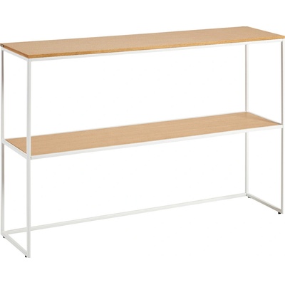 Kave Home Yoana toaletní stolek 120 x 30 cm dubový s bílou podnoží