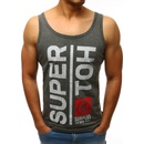 Lx0452 BASIC světle triko s army detailem na rameni šedé