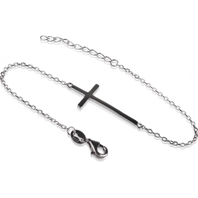 Meucci stříbrný náramek s křížkem SB200