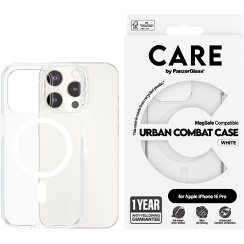 Panzer Калъф CARE - Flagship, iPhone 15 Pro, MagSafe White, прозрачен (5715685005534)
