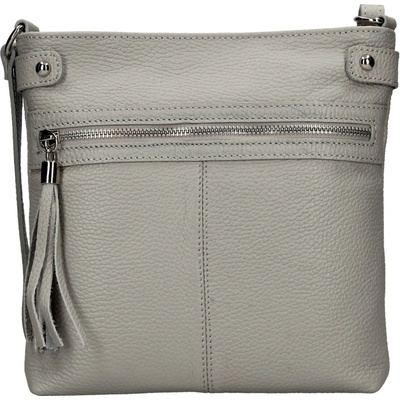 Dámská kožená crossbody kabelka Italia Laura šedá