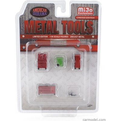 American diorama Accessories Set Officina Garage Tool Červená Zelená 1:64