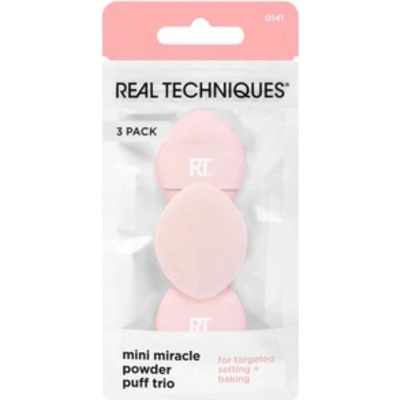 Real Techniques Mini Miracle Powder Puff mini labutěnky na pudrové produkty 1 balení růžová – Hledejceny.cz