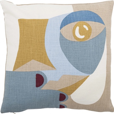 Bloomingville bavlna polštář Ditte Blue modrá 45x45
