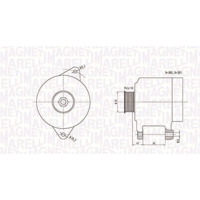 Alternátor MAGNETI MARELLI 063738250010