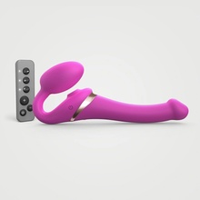 strap-on-me Multi Orgasm Strap-On Vibrator with Licking Stimulator