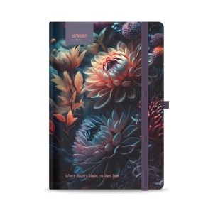 STREET Бележник с ластик Blossom A6 96л тв. корици