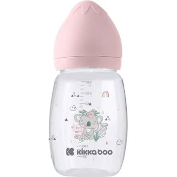 KikkaBoo Бебешко шише с широко гърло KikkaBoo Clouds - Savanna, 260 ml, Pink (31302020097)