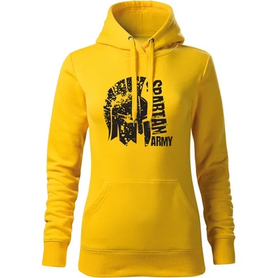 DRAGOWA дамски суитшърт с качулка Леонид, жълт, 320г/м2 (8512)