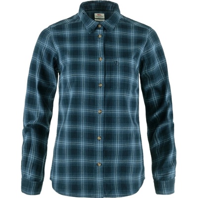 Fjällräven Övik Flannel Shirt W Dark Navy-Indigo Blue