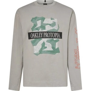 Oakley Мъжка блуза с дълъг ръкав Oakley MTN Ridge L/S Tee Longsleeve - Cement (216-7648-0111)