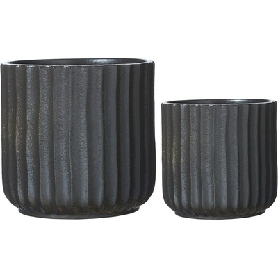 Wikholmform Keramické kvetináče VERA 15/13cm SET/2ks čierne