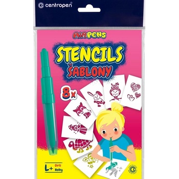 Šablóna k fúkacím fixkám Centropen Dievčenská L+