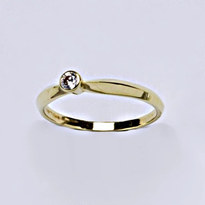 Čištín žluté zlato zirkon 3 9813