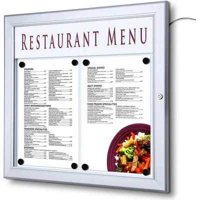 A-Z Reklama CZ Prosvětlená Menu vitrína 2 x A4