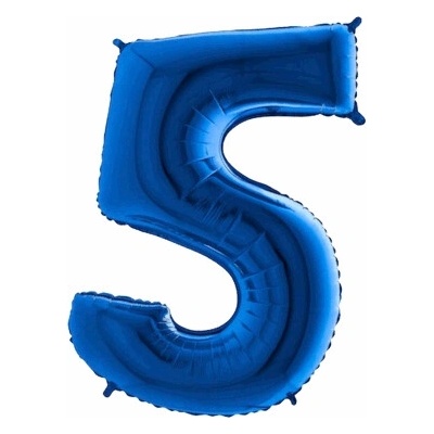 Balón narodeninový číslo 5 maxi modrá