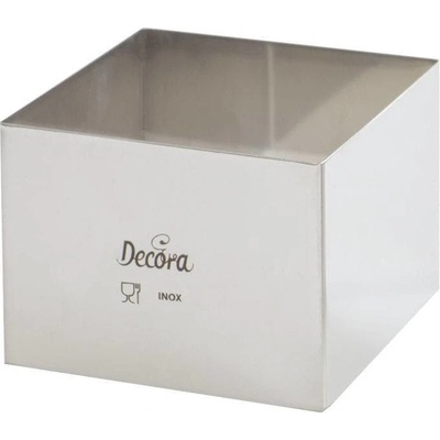 Decora dortový ráfek nerezový čtverec 12x12x6cm