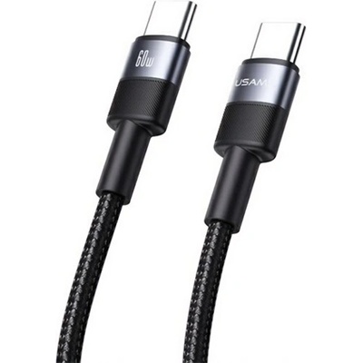 USAMS SY кабел за данни Type-C - Type-C, 120 см, ЧЕРЕН SJ724USB01 (SJ724USB01)