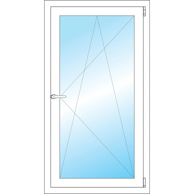 OKNA HNED Plastové okno 66x121 cm (660x1210 mm) bílé otevíravé a sklopné pravé
