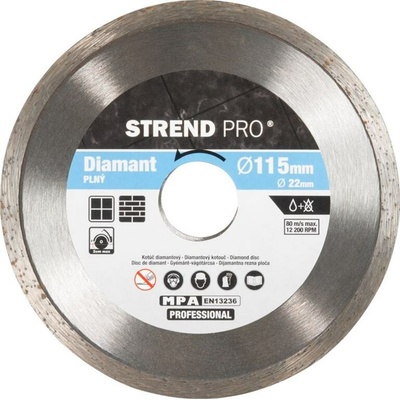 Strend Pro Diamantový plný kotúč 115 mm 521B 223917