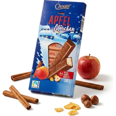 Choceur mléčná čokoláda s jablkem a skořicí 200 g
