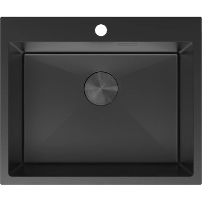 Mexen Solix стоманена мивка 1-камерна 600 x 500 mm, черна - 6408601000-70 (6408601000-70)