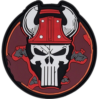 Nášivka 101 Inc. 3D PVC Punish Skull Bull