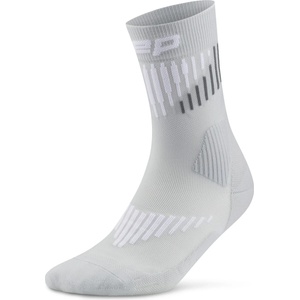 CEP Дамски компресионни чорапи CEP Women's Core Run Merino Mid Cut 3.0 Compression socks - Grey / White - размер II (207-0570-0211)