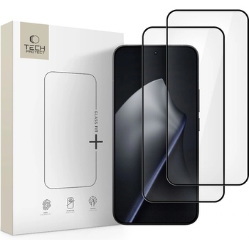 Tech-Protect 2 x Стъклен протектор за дисплей на Xiaomi 15T / 15T Pro от Tech-Protect Glass Fit+ - Black (5906302334667)