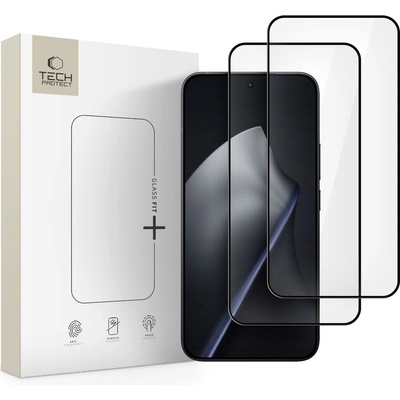 Tech-Protect 2 x Стъклен протектор за дисплей на Xiaomi 15T / 15T Pro от Tech-Protect Glass Fit+ - Black (5906302334667)