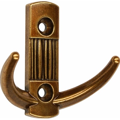 Háček 2214 staromosazný leštěný 57 mm x 60 mm x 28 mm