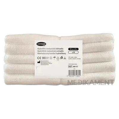 Hartmann Ovínadlo hydrofilné neelastické pletené nesterilné 12 cm x 5 m 10 ks