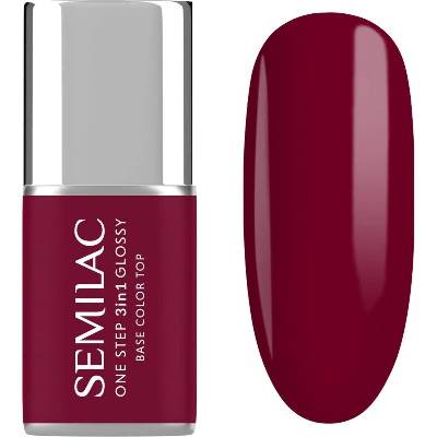 Semilac One Step 3in1 Glossy gelový lak na nehty odstín 570 Dark Raspberry 7 ml