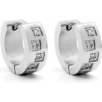 BRUNOshop.cz Náušnice kroužky s kamínky S2801