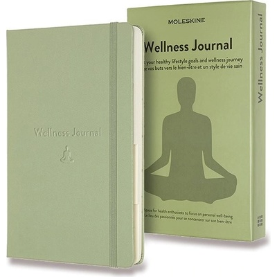 Moleskine Zápisník Passion Wellness Journal tvrdé desky L, zelený A5 200 listů – Zboží Dáma