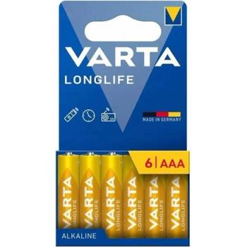 VARTA longlife батерия с дълъг живот aaa, алкална, 6 бр. в опаковка 25147203 (25147203)