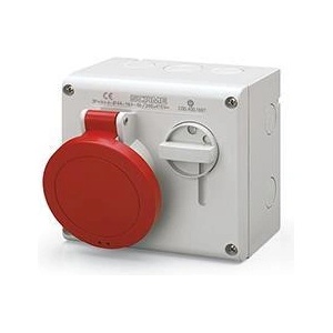 SCAME Промишлен контакт 3P+N+Е 16A IP44 с механична блокировка серия Omnia - 500.1687 (500.1687)