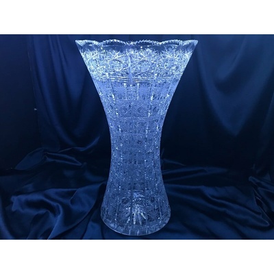 Krištáľová brúsená váza 30 cm