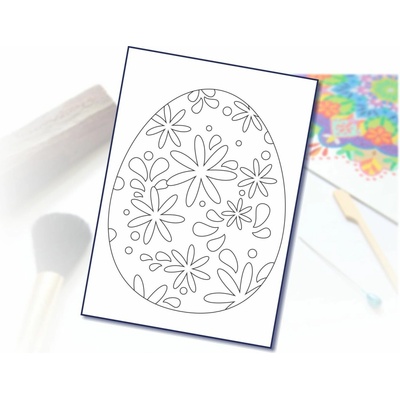 Radost v písku Šablona na pískování kraslice A6 – Zboží Dáma