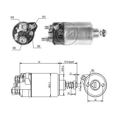 Spínač startéru ZM - Bosch 0331302058