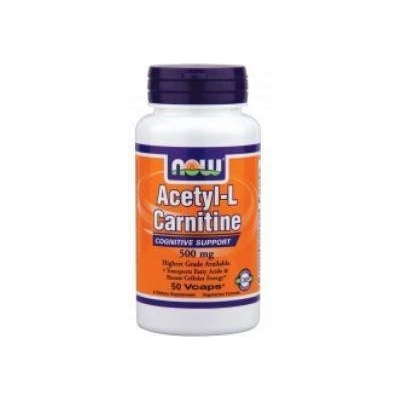 NOW Ацетил Л-Карнитин - Acetyl L-Carnitine 500 мг. - 50 капсули - NOW FOODS, NF0075